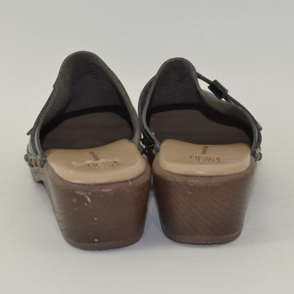 Time and Tru Womens Sz 8 Clogs Black Faux Leather Y2K Style - Picture 13 of 13